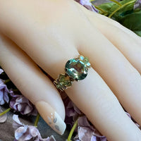 NEW, Azotic Topaz Handmade Ring, Pale Green Shimmer Mystic Topaz Ring, Unique Engagement