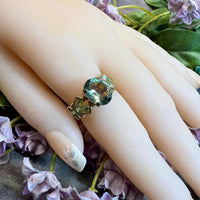 NEW, Azotic Topaz Handmade Ring, Pale Green Shimmer Mystic Topaz Ring, Unique Engagement