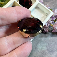 Amethyst Dentelle, 27mm Genuine Swarovski Crystal, 1 Piece, Article 1201 Dark Amethyst, With Setting