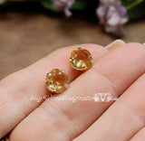 Light Colorado Topaz, 8mm Vintage Swarovski, 2 Pcs Unfoiled 4470 With SP or GP Settings