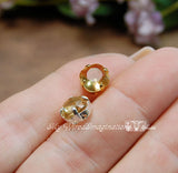 Light Colorado Topaz, 8mm Vintage Swarovski, 2 Pcs Unfoiled 4470 With SP or GP Settings