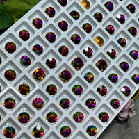 Vintage Swarovski Azalea, Very Rare, 6 Pieces 30ss-Approx 6mm, SP, GP, and Red Brass Settings Available