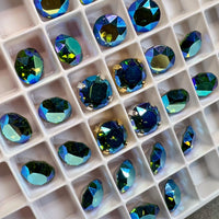 Vintage Swarovski Tourmaline AB, 2 Pieces 40ss Art 1200, Swarovski With SP or GP Setting