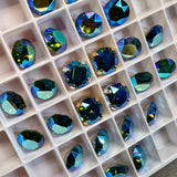 Vintage Swarovski Tourmaline AB, 2 Pieces 40ss Art 1200, Swarovski With SP or GP Setting