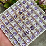 Alexandrite 30ss-6mm Vintage Swarovski Crystal 4 Pieces with Settings