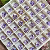 Vintage Swarovski Alexandrite Crystal 4 Pieces 34ss 7.2mm, Color Change Crystal