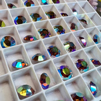 Light Smoke Topaz AB, Vintage Swarovski Crystal 35ss Roughly 7.5mm, Smokey Topaz AB