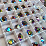 Light Smoke Topaz AB, Vintage Swarovski Crystal 35ss Roughly 7.5mm, Smokey Topaz AB