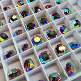 Light Smoke Topaz AB, Vintage Swarovski Crystal 35ss Roughly 7.5mm, Smokey Topaz AB