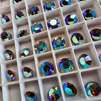Vintage Swarovski Starlight, 4 Pieces 34ss Swarovski With SP or GP Setting, Jewelry, Bead Embroidery Component