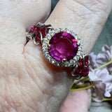 8mm Rhinestone Setting, CZ Adorned Crystal Prong Setting, Fits 8 to 8.5mm Round Crystals and Gemstones