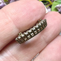 15x7mm Rhinestone Setting, CZ Adorned Crystal Prong Setting, Fits 15x7mm Navette/Marquise Crystals and Gems