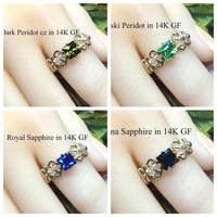 Swarovski Crystal Birthstone Rings, Handmade, All Birthstones Available, Gems, CZs, Vintage Crystal
