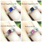 Swarovski Crystal Birthstone Rings, Handmade, All Birthstones Available, Gems, CZs, Vintage Crystal
