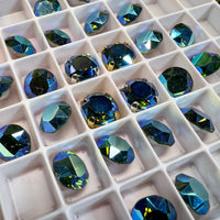 Vintage Swarovski Tourmaline AB, 2 Pieces 40ss Art 1200, Swarovski With SP or GP Setting