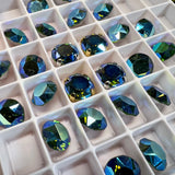 Vintage Swarovski Tourmaline AB, 2 Pieces 40ss Art 1200, Swarovski With SP or GP Setting