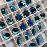 Vintage Swarovski Tourmaline AB, 2 Pieces 40ss Art 1200, Swarovski With SP or GP Setting