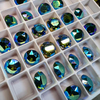 Vintage Swarovski Tourmaline AB, 2 Pieces 40ss Art 1200, Swarovski With SP or GP Setting