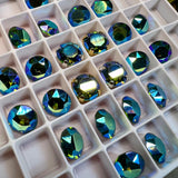 Vintage Swarovski Tourmaline AB, 2 Pieces 40ss Art 1200, Swarovski With SP or GP Setting