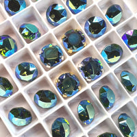 Vintage Swarovski Tourmaline AB, 2 Pieces 40ss Art 1200, Swarovski With SP or GP Setting