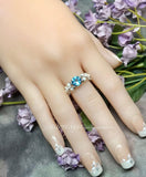 Aquamarine Vintage Swarovski Dentelle Crystal 35ss Roughly 7.5mm, Clear Ocean Blue Dentelle, Bead Embroidery Component March Birthstone
