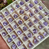 Alexandrite 30ss-6mm Vintage Swarovski Crystal 4 Pieces with Settings