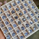 Alexandrite 30ss-6mm Vintage Swarovski Crystal 4 Pieces with Settings