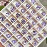 Alexandrite 30ss-6mm Vintage Swarovski Crystal 4 Pieces with Settings