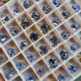 Vintage Swarovski Alexandrite Crystal 4 Pieces 34ss 7.2mm, Color Change Crystal