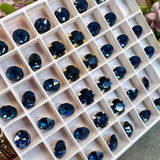 Montana Sapphire 30ss-6mm Dentelle Vintage Swarovski Crystal with SP or GP Settings