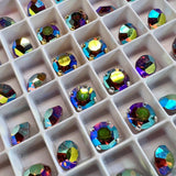 Light Smoke Topaz AB, Vintage Swarovski Crystal 35ss Roughly 7.5mm, Smokey Topaz AB