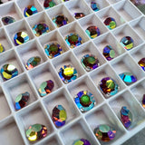 Light Smoke Topaz AB, Vintage Swarovski Crystal 35ss Roughly 7.5mm, Smokey Topaz AB