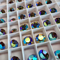 Vintage Swarovski Starlight, 4 Pieces 34ss Swarovski With SP or GP Setting, Jewelry, Bead Embroidery Component