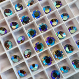 Vintage Swarovski Starlight, 4 Pieces 34ss Swarovski With SP or GP Setting, Jewelry, Bead Embroidery Component