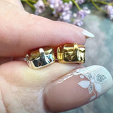 Astral Pink 8mm Genuine Swarovski, 2 Pcs Fancy 4460 Cushion Square With Setting