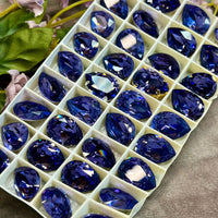 Tanzanite 18x13mm Swarovski Crystal, 1 Pc art 4320 Pear Shape With SP or GP Setting