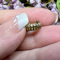 8mm Rhinestone Setting, CZ Adorned Crystal Prong Setting, Fits 8 to 8.5mm Round Crystals and Gemstones