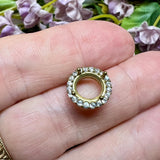 8mm Rhinestone Setting, CZ Adorned Crystal Prong Setting, Fits 8 to 8.5mm Round Crystals and Gemstones