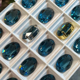 Montana Blue Sapphire Swarovski Crystal, 1 Pc Vintage 16x11mm 4100 Oval