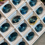 Montana Blue Sapphire Swarovski Crystal, 1 Pc Vintage 16x11mm 4100 Oval