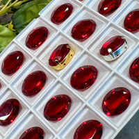 Siam Ruby Red Swarovski Crystal, 1 Pc Vintage 16x11mm 4100 Oval