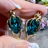 Blue Zircon 15x11mm Genuine Swarovski 4320 Pear Shape Crystal