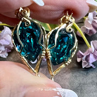 Blue Zircon 15x11mm Genuine Swarovski 4320 Pear Shape Crystal