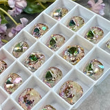 Pale Purple Haze, 8mm Swarovski Crystal, 2 Pcs art 4470 Crystal with SP or GP Setting