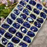 Tanzanite 18x13mm Swarovski Crystal, 1 Pc art 4320 Pear Shape With SP or GP Setting