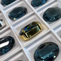 Montana Blue Sapphire Swarovski Crystal, 1 Pc Vintage 16x11mm 4100 Oval