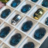 Montana Blue Sapphire Swarovski Crystal, 1 Pc Vintage 16x11mm 4100 Oval