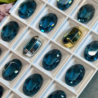 Montana Blue Sapphire Swarovski Crystal, 1 Pc Vintage 16x11mm 4100 Oval