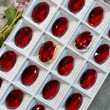 Siam Ruby Red Swarovski Crystal, 1 Pc Vintage 16x11mm 4100 Oval