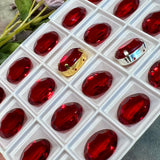 Siam Ruby Red Swarovski Crystal, 1 Pc Vintage 16x11mm 4100 Oval